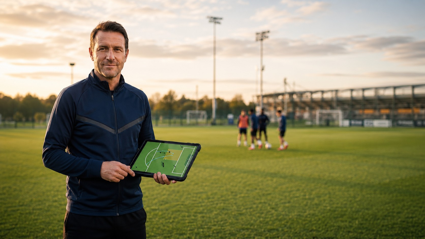 Coach on the pitch